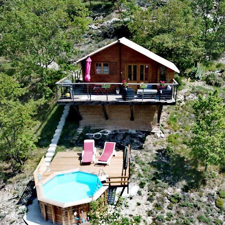 Chalet Sur Pilotis Avec Piscine Privee Villa Lucéram Exterior foto