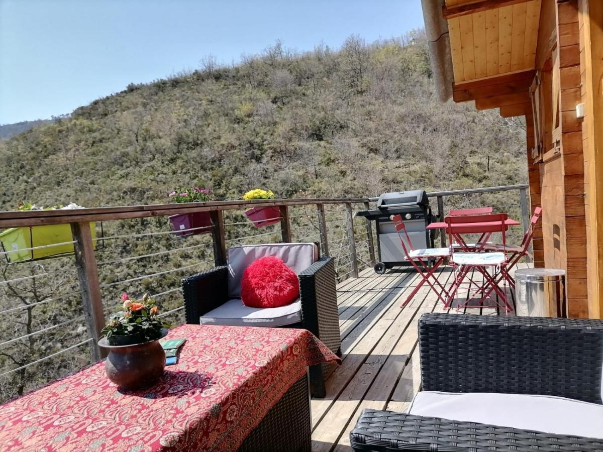 Chalet Sur Pilotis Avec Piscine Privee Lucéram Exterior foto